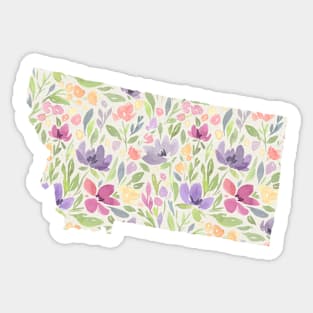 Montana Silhouette Florals Sticker